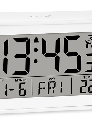 Радіокерований цифровий будильник ade radio-controlled alarm clock with calendar ck2306-1 настольные часы с термометром
