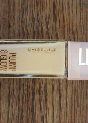 Тональний крем maybelline new york lifter plump & glow spf 15