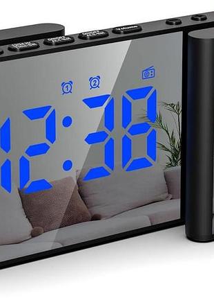Радіобудильник alarm clock with radio en8837-a цифровий радіобудильник для спальні з usb-портом