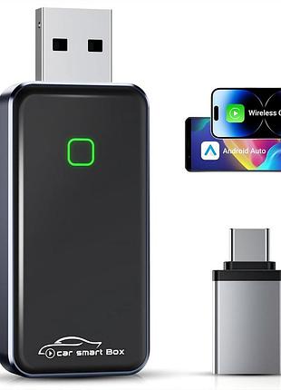 Бездротовий адаптер 2 в 1 carplay android auto bluetooth автомобільний аудіоадаптер plug&play