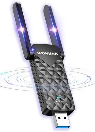 Дводіапазонний wi-fi адаптер wonlink 1800mbps бездротовий usb 3.0 адаптер 2,4 ггц і 5,8 ггц для пк, ноутбука