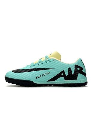 Подростковые сороконожки nike air zoom mercurial vapor 15 academy tf turquoise butter black