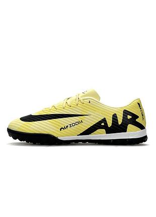 Подростковые сороконожки nike air zoom mercurial vapor 15 academy tf lemon black