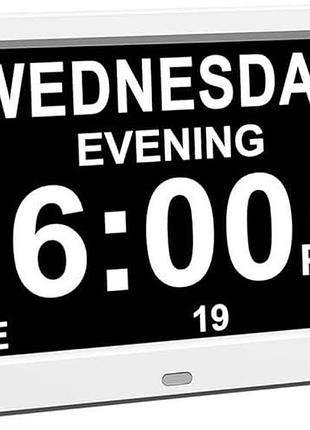 Цифровые часы с большим дисплеем для пожилых людей 10.1 дюйма digital day clock настольные часы-календарь