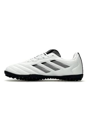 Мужские сороконожки adidas goletto viii tf white black