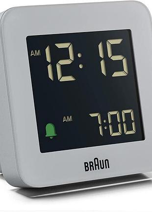 Компактний цифровий будильник braun alarm clock bc09g white будильник із функцією повторного сигналу