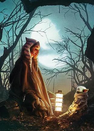Постер асоки тано и грогу 45х32 см displate design 3796606 металлический постер с изображением арта со вселенной звездных войн