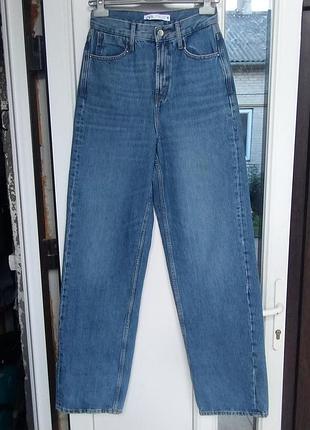 Джинсы трубы женские zara, wide-leg; eur 36, на рост 185-190 см.