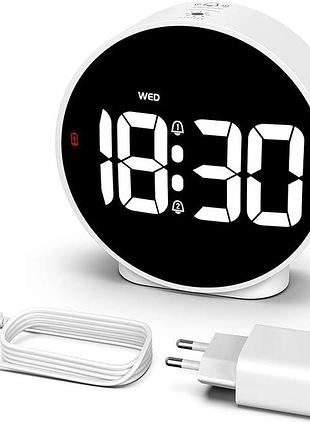 Цифровий будильник з led-дисплеєм chereeki led alarm clock 8816 годинник з 3 параметрами будильника
