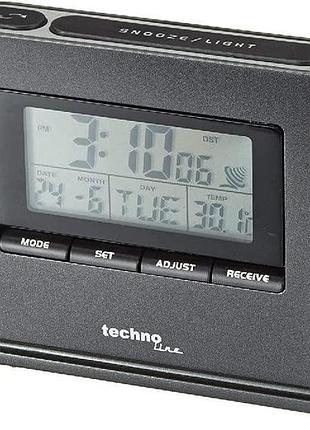 Проєкційний будильник techno line projection alarm clock wt 519 настільний годинник із будильником і проєкцією