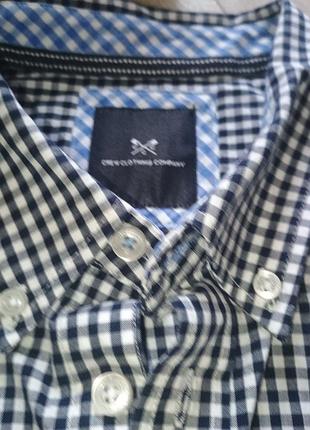 Сорочка чоловіча crew clothing company у клітинку синя біла l