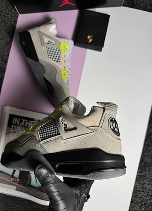 Nike air jordan 4 w retro se grey beige neon
