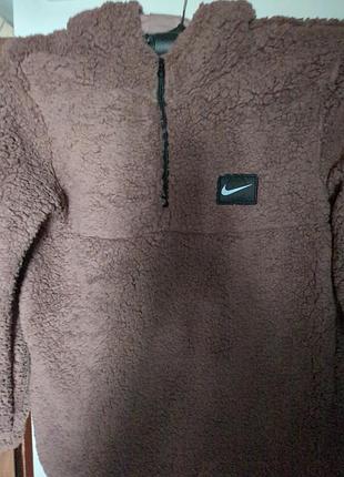 Чоловіче худі nike teddy коричневе