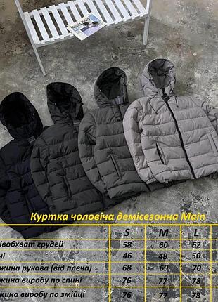 ⚫️куртка чоловіча демісезонна main чорна⚫️ 10