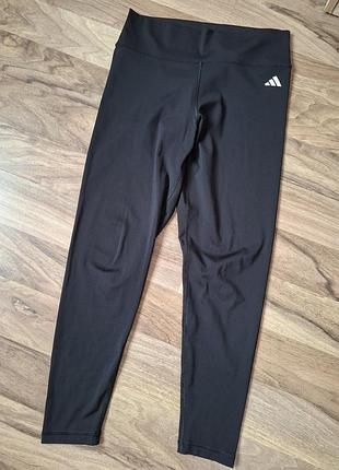 Черные женские спортивные леггинсы для фитнеса adidas размер l