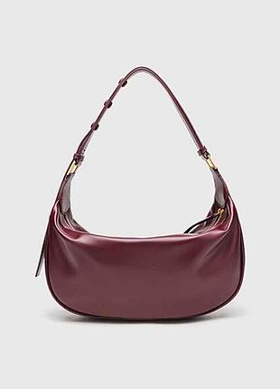 Сумка жіноча zara багет бордова