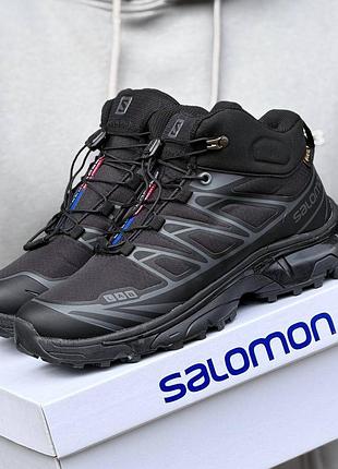 Кросівки чоловічі salomon xt-6 хутро чорні