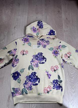 Худі для підлітків h&m на флісі з квітковим принтом