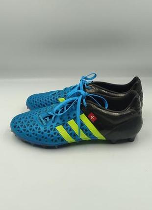 Профессиональные футбольные бутсы adidas ace 15.1 fg/ag solar blue (42 размер / стелька 26.5 см)