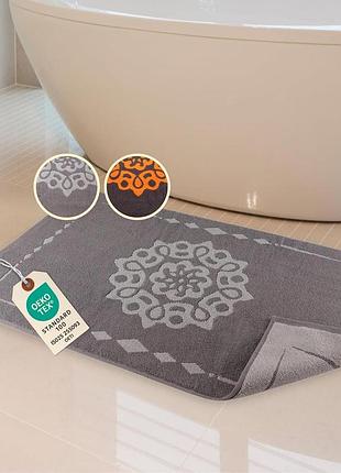 Коврик для ванной 65х100 см elevavida design bath mat grey махровый коврик для душа с принтом мандалы