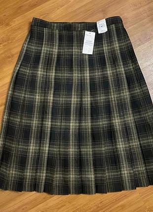 Стильна плісирована спідниця міді в клітинку honor millburn (uk 16 / xl-xxl), нова з бірками