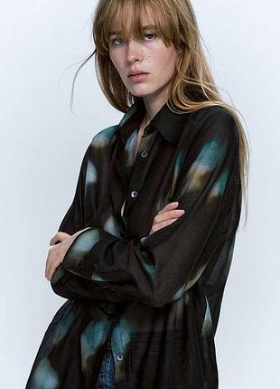 Рубашка с шелком massimo dutti