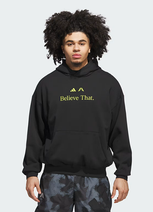 Худи мужское adidas anthony edwards believe that черное s, xl, xxl