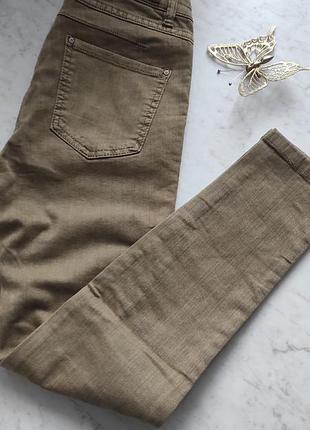 Джинсы женские скинни байкерские оливковые pull &amp; bear испания