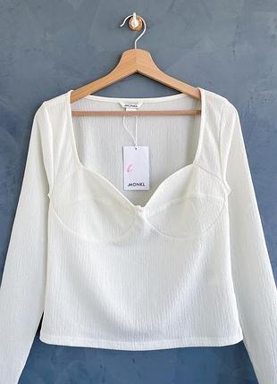 Новая белая блуза monki 5
