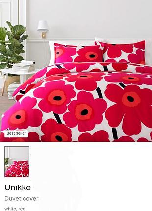 Полуодеяло marimekko unikko, 135/140x200см состояние новой
