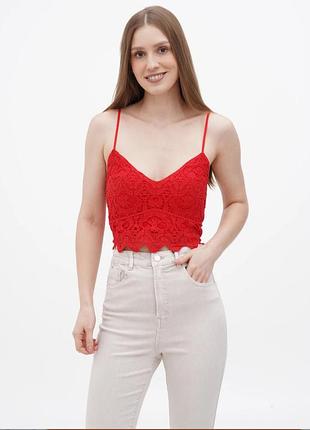 Топ жіночий stradivarius червоний s