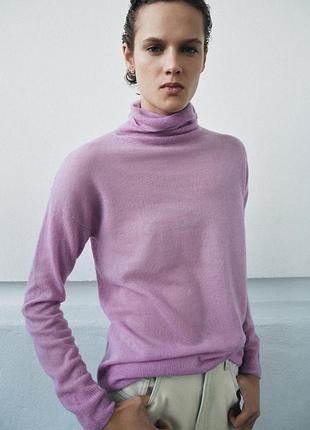 Тоненький удлиненный гольф в составе шерсть zara размер s, l