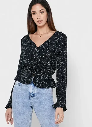 Женская блузка в горох miss selfridge