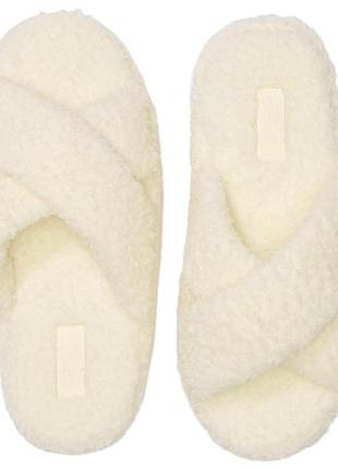 Капці pink victoria's secret co-zzzy fleece platform slipper 38 білі