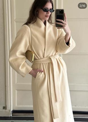 Шерстяне пальто zara шерсть