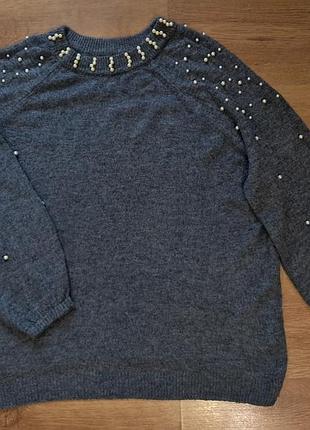 Жіночий светр із перлинами george 52 6xl 60