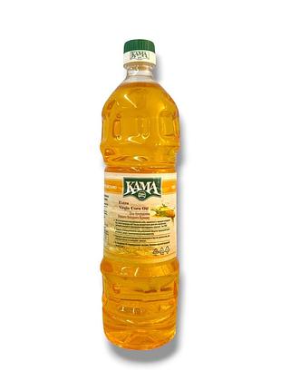 Масло кукурузное нерафинированное первого холодного отжима тм «кама» (extra virgin corn oil), 1.0 л / 920 г (пэт-бутылка)