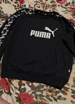 Світшот жіночий puma чорний з логотипом