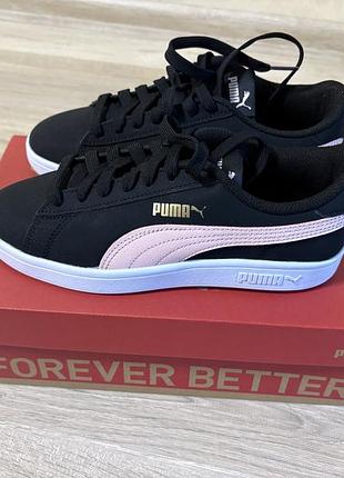 Кросівки жіночі puma vikky чорні, рожеві, розмір 36
