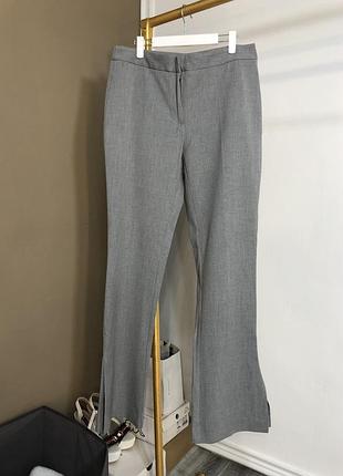 Сірі брюки з розрізами zara 5