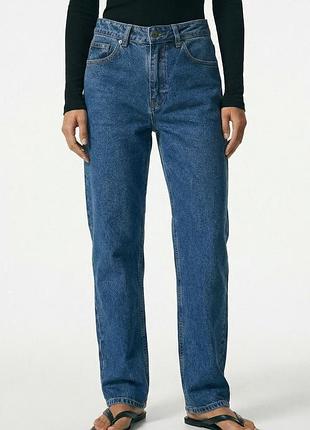 Стильні прямі джинси mango (mng denim) в ідеалі, базові сині джинси (розмір xs / eur 34)