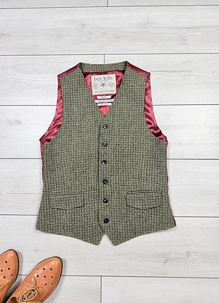 Твідовий вінтажний жилет jack wills вовна розмір s-м англія