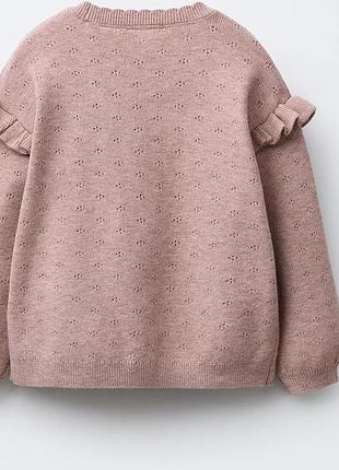 Светр для дівчинки zara рожевий 2