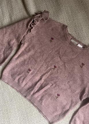 Светр для дівчинки zara рожевий 4