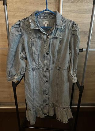 Жіноча джинсова сукня river island блакитна 18 розмір
