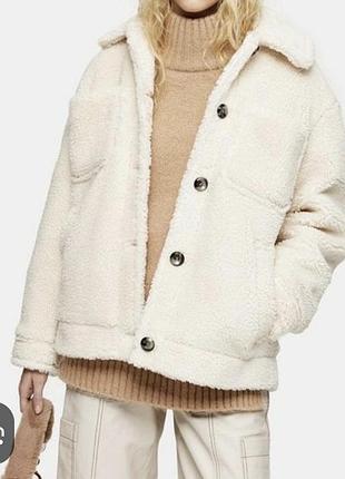 Куртка жіноча тедді молочна  **topshop**