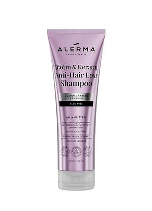 Шампунь alerma против выпадения волос biotin &amp; keratin 250 ml