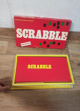 Вінтажна настільна гра scrabble  букви і підставочки дерев'яні