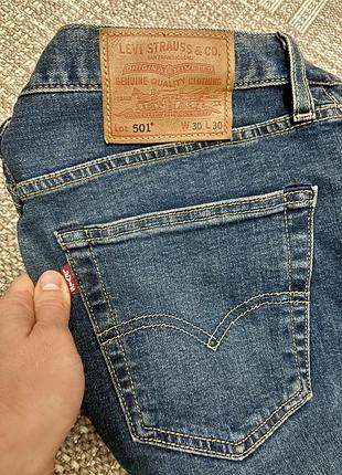Джинси чоловічі levi’s 501 original темно-сині w30 l30