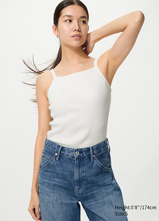 Топ-бюстгальтер майка с квадратным вырезом uniqlo